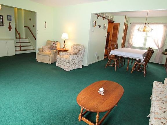 Living room and dining room