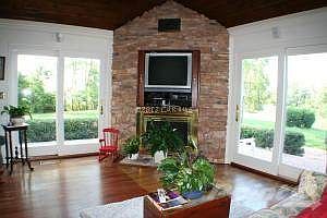 Assateague Rd Fireplace and TV
