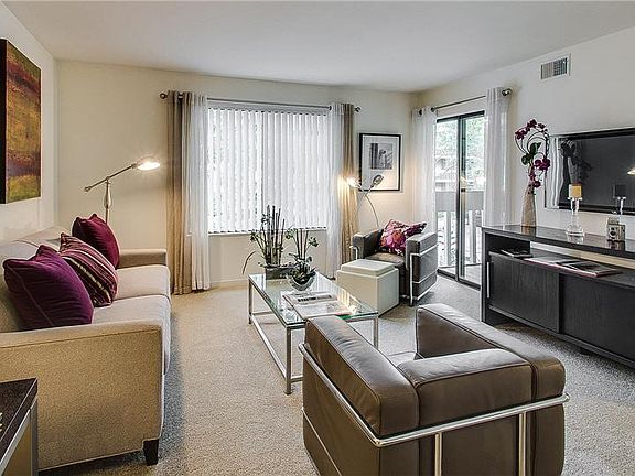 Living room with patio access
