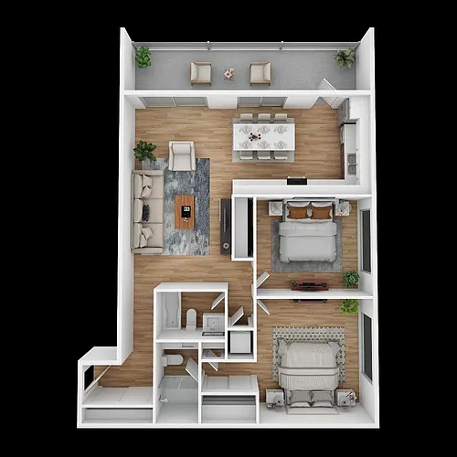 Floor plan Two Bedroom