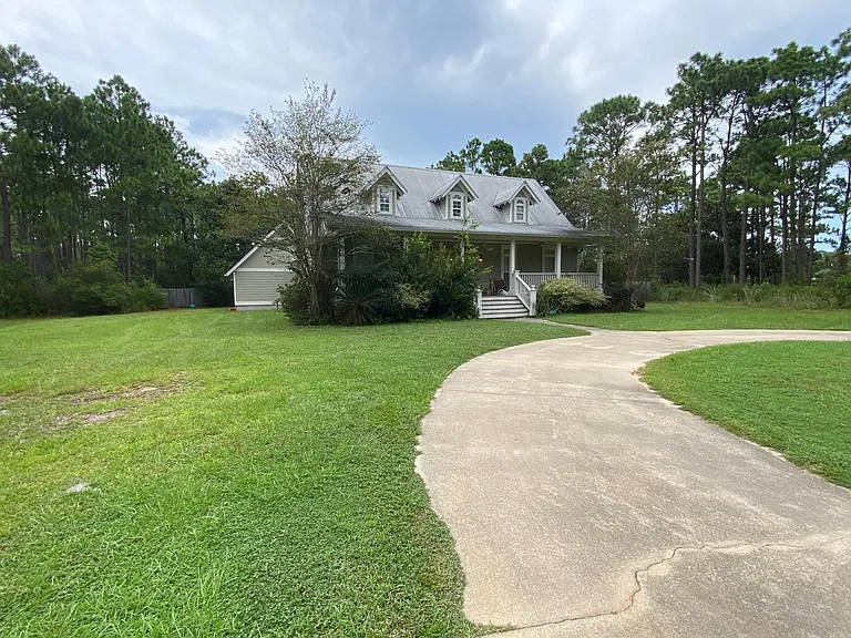Driveway and front of house