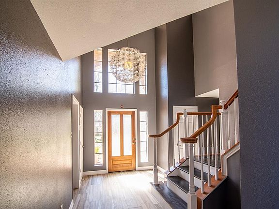 View from living area to the beautiful entry.