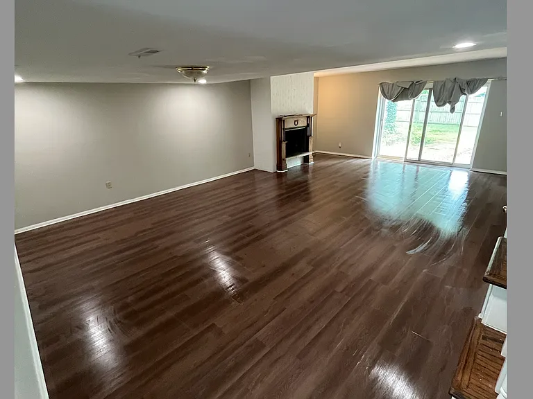 Giant downstairs living room, brand-new flooring