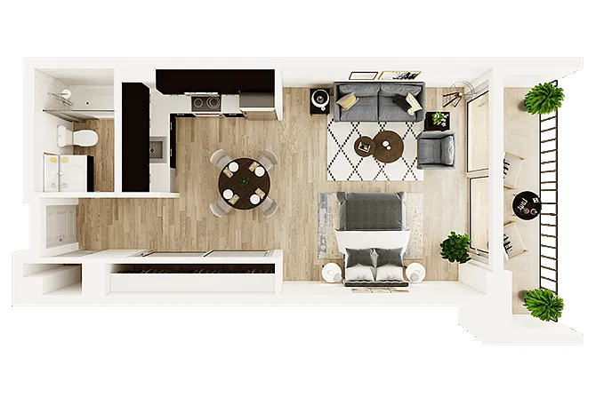 Floor plan Studio A