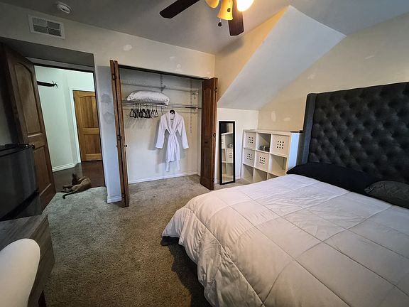 Furnished bedroom.