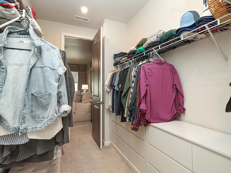 Expansive walk-in closet