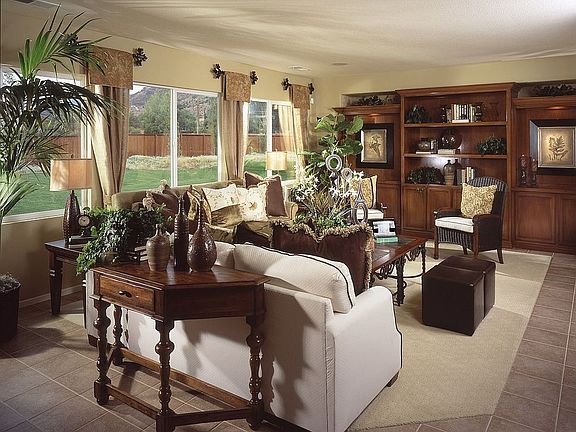 Family room of model home