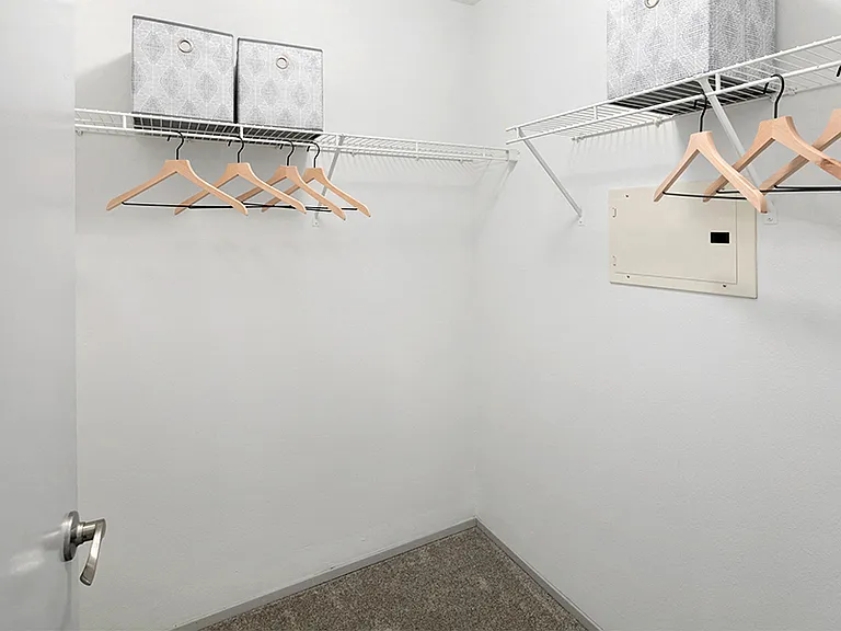 Roomy walk-in closets available in most bedrooms