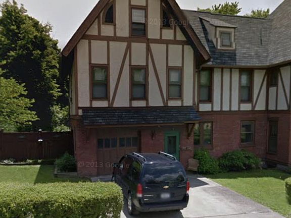 View from outside. Apt is on top floor.