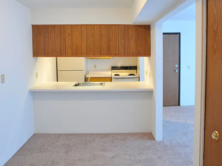 A breakfast bar at Charter Oak Apartments, Davison, Michigan