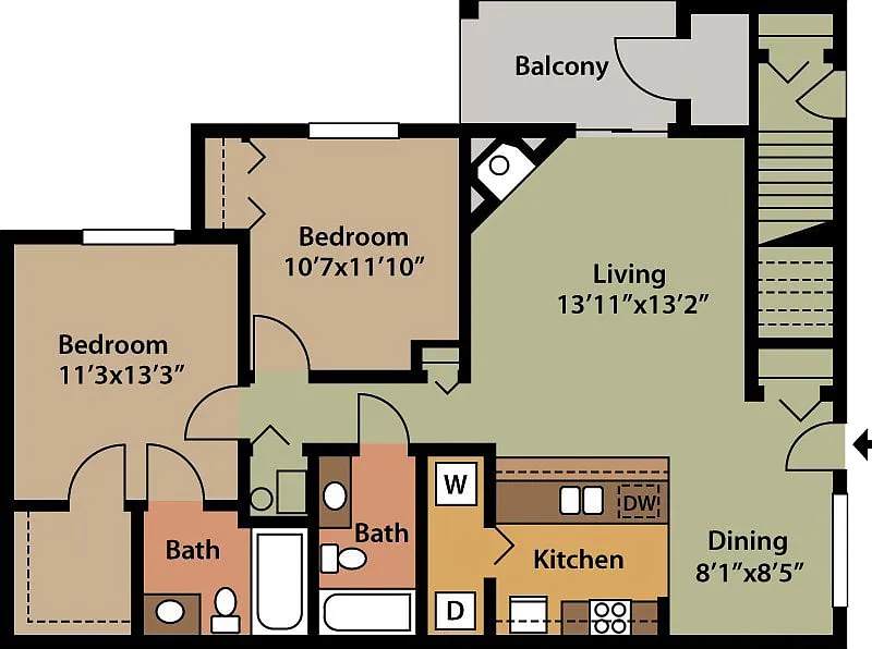 Floor plan 2 Bedroom
