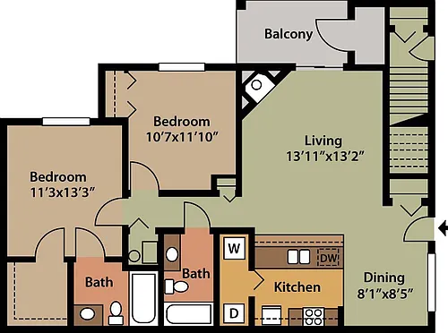 Floor plan 2 Bedroom