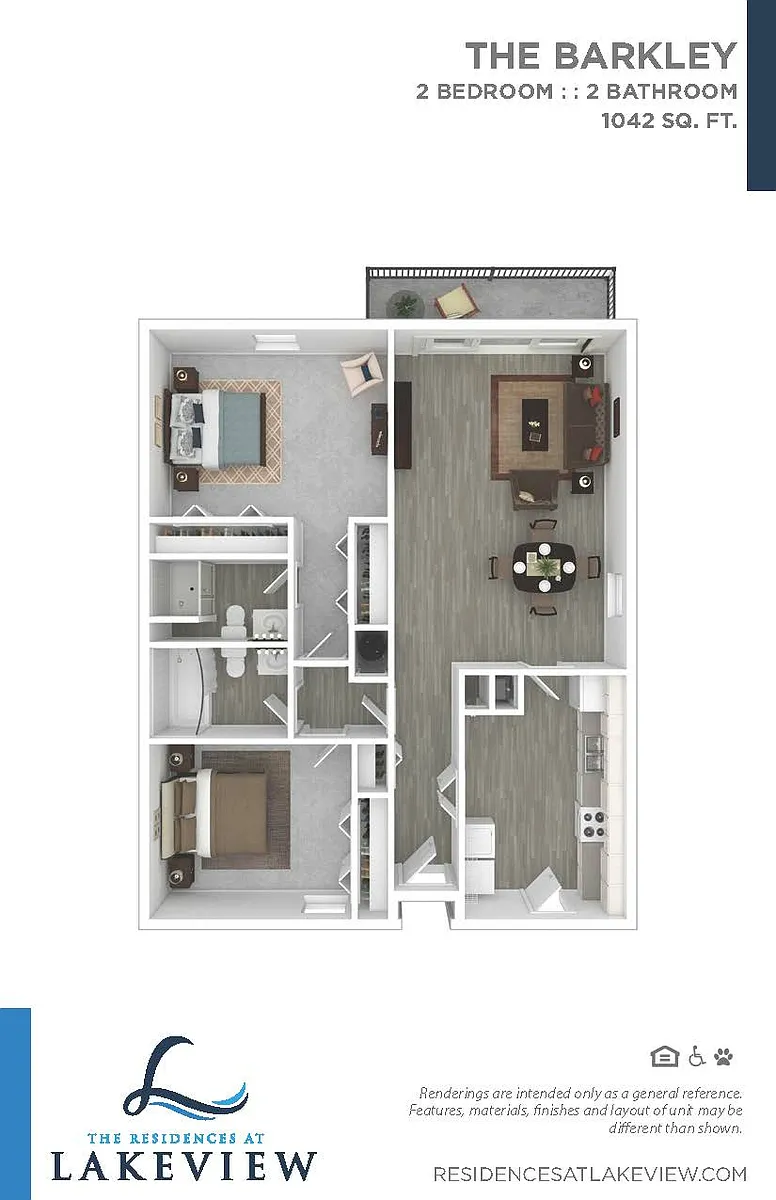 Floor plan 2 Bedroom 2 Bathroom