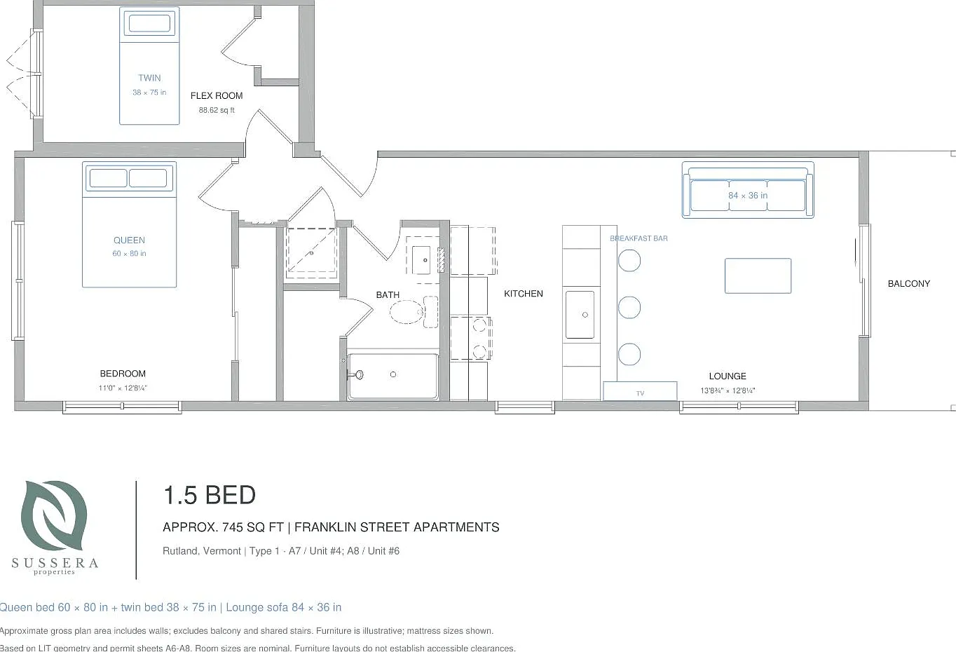 101 Franklin St - 1.5 Bed — Photo 3
