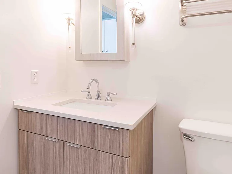 Bath vanity and medicine cabinet