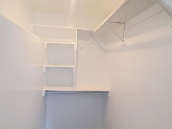 Walk in closet in master