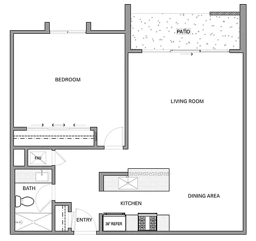 Floor plan 1 Bed 1 Bath