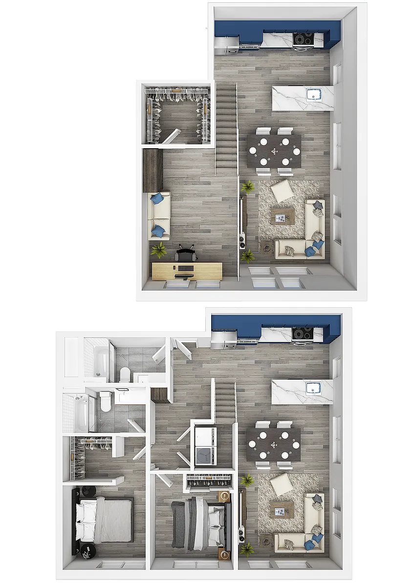 Floor plan Klipsan - 2 Bed C Loft (Diamond)