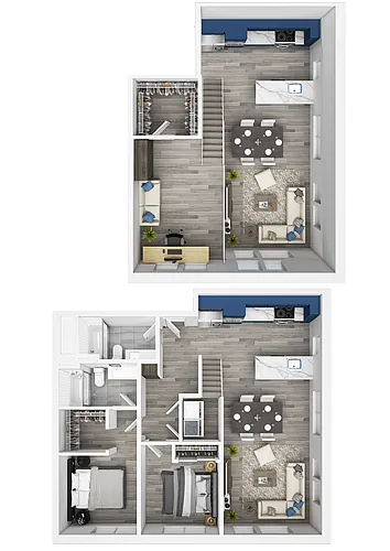 Floor plan Klipsan - 2 Bed C Loft (Diamond)