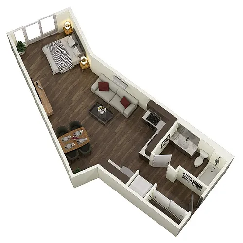 Floor plan Studio E