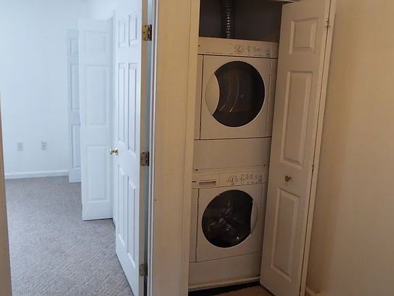 Upstairs closet laundry