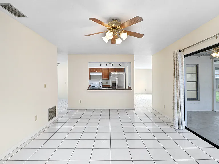 View of kitchen from family room