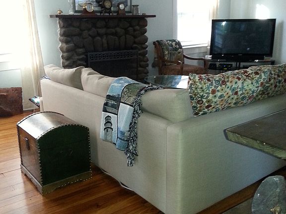 Living room with gas fireplace