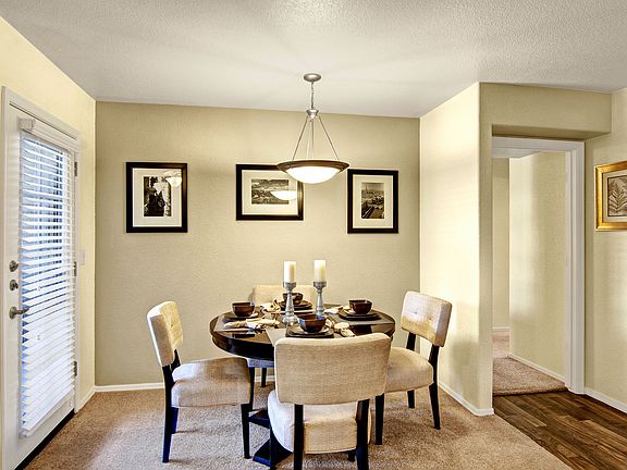 A dining area off the kitchen