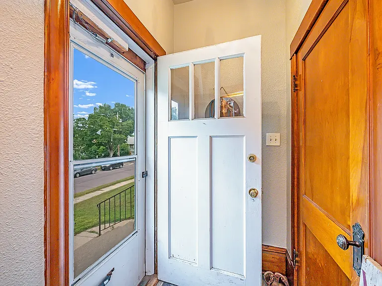 Front entrance and closet.
