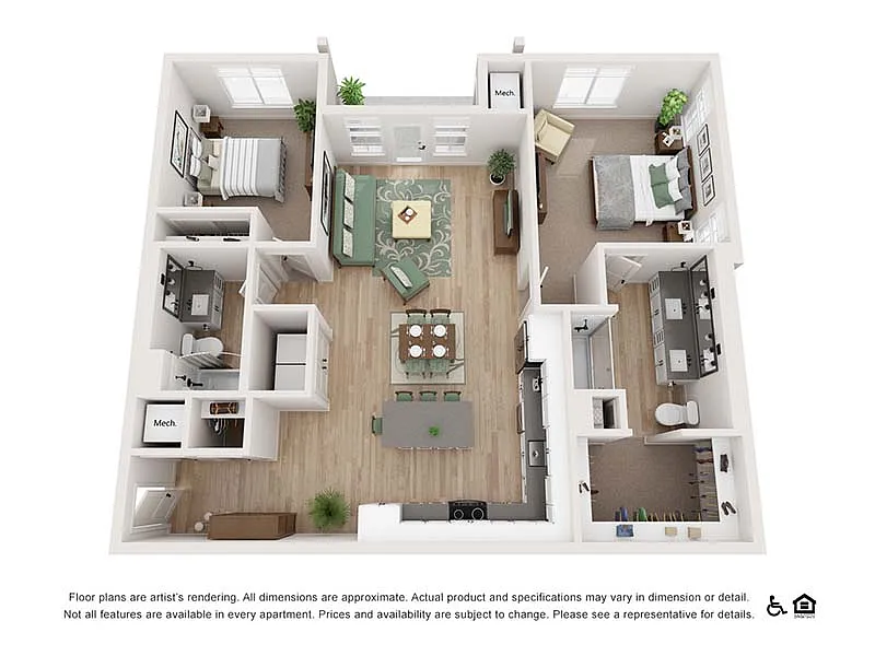 Floor plan 2X2-1156