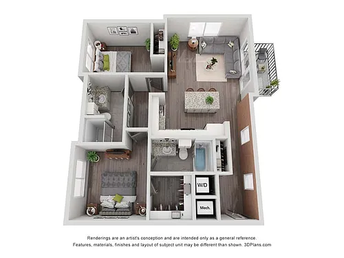 Floor plan The Imagination - Thrive Lofts