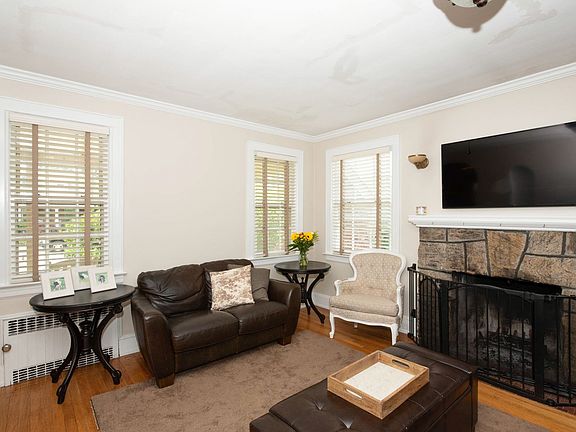 Living room with fireplace