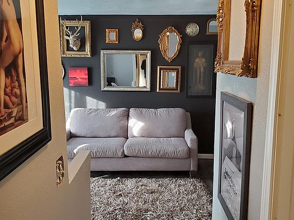 View from bedroom to living area