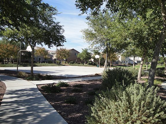 Lighted Basketball Court 