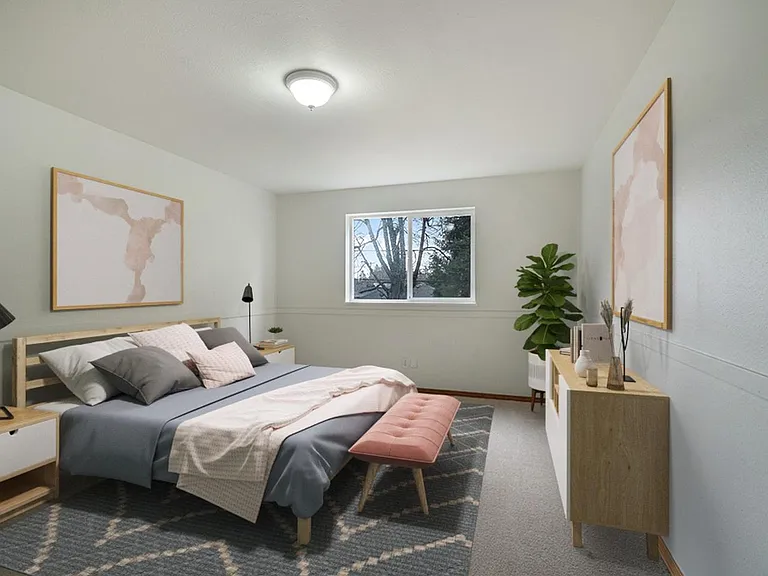 Bedroom 3. This image shows a virtually furnished space. Bedrooms come unfurnished.