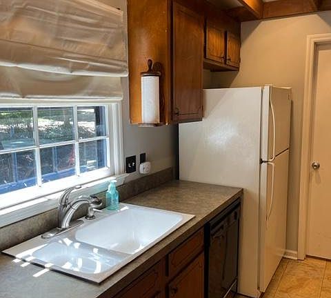 Kitchen sink is on south-facing side of house so lots of sunshine