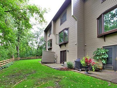 Backyard (2nd unit from end); basement walk-out patio