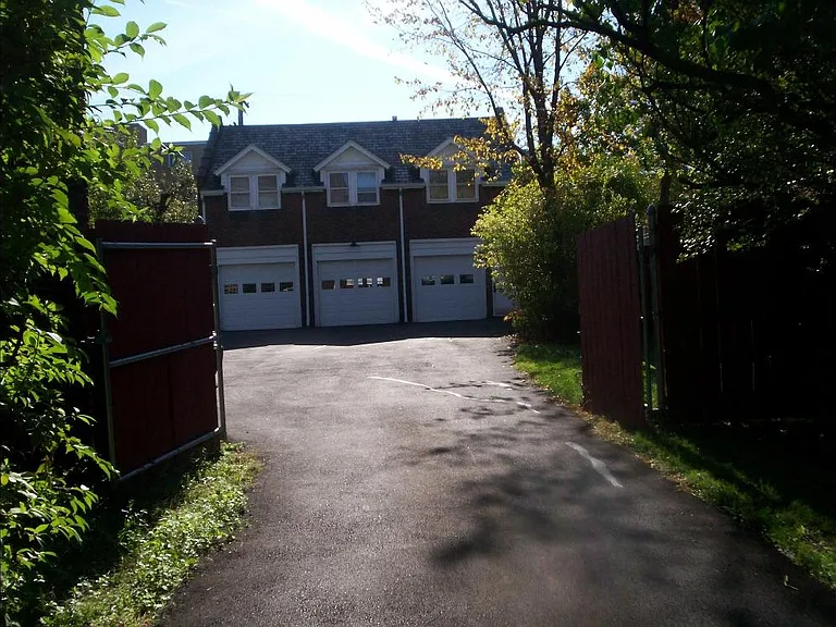 Located at rear of property