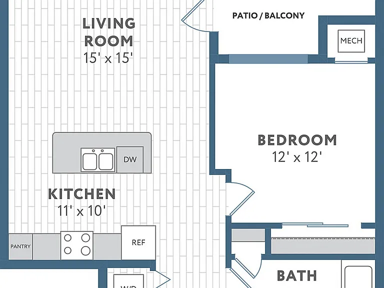 Floor Plan B5 | 22 Slate | Apartments in Madison, WI Floor Plan B5 | 22 Slate | Apartments in Madison, WI