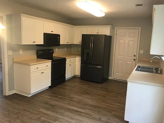 Kitchen facing the garage door