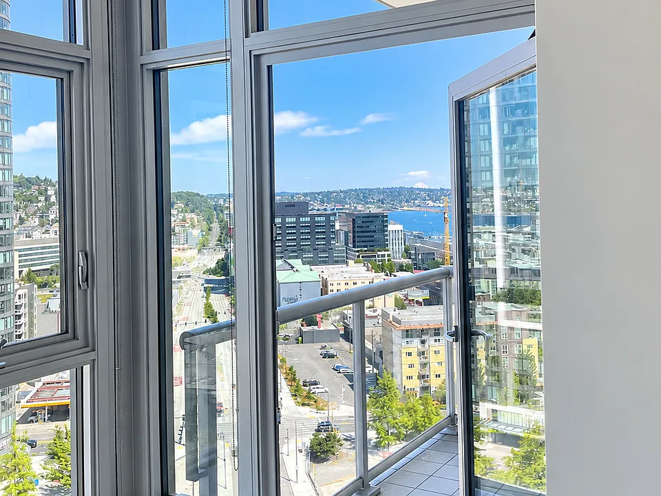 Balcony with view.