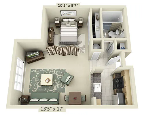 Floor plan Vallejo (E1C) - Short Term