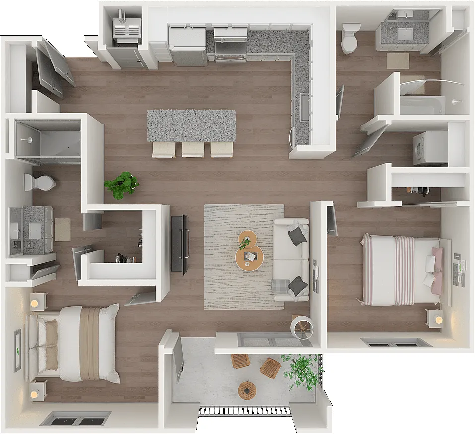 Floor plan Two Bedroom