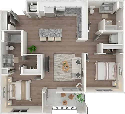 Floor plan Two Bedroom
