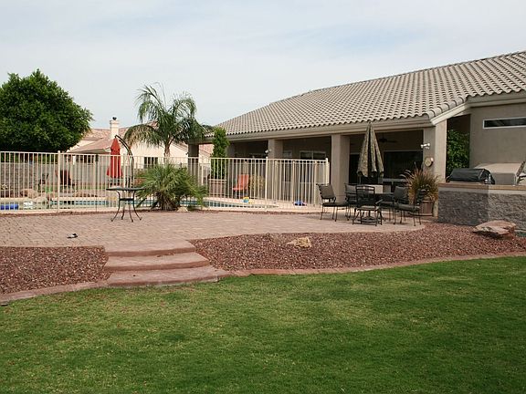 Looking towards pool, Built-in BBQ