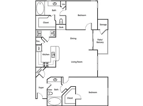 Floor plan Tahoe with 2-Car Garage