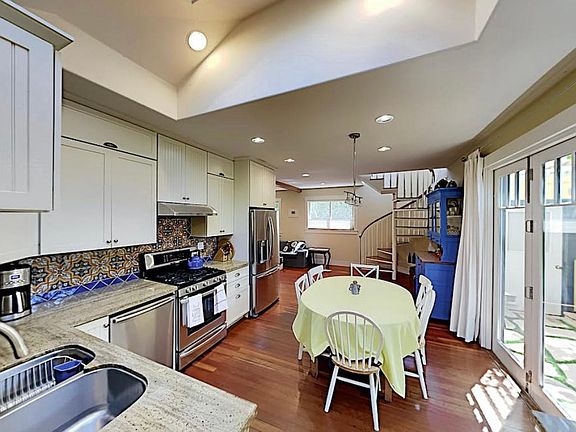dining kitchen with previous table set