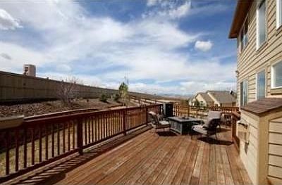 Large deck- patio furnature included if interested