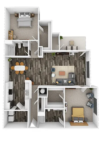 Floor plan 2 Bedroom 2 Bath