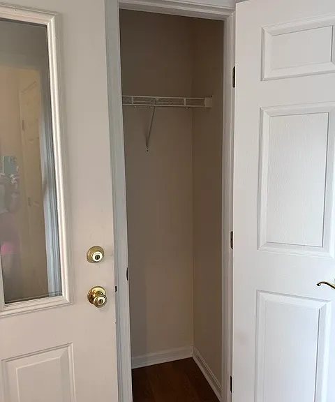 Coat closet located by the front door